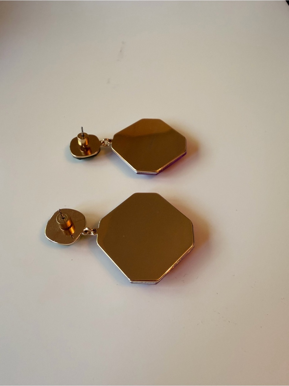Mango Purple and Olive Green Drop Crystal Earrings - Picture 8 of 11